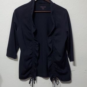 Coldwater Creek Open Front Navy Cardigan Size M